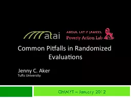 Common Pitfalls in Randomized Evaluations