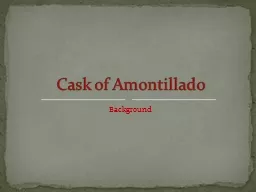 Background Cask of Amontillado
