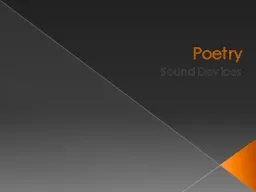 Poetry Sound Devices Meter