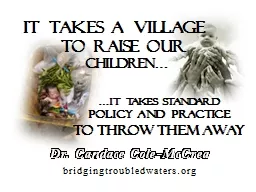 Dr. Candace Cole-McCrea bridgingtroubledwaters.org