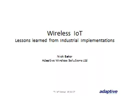 Wireless IoT Lessons learned from Industrial Implementations