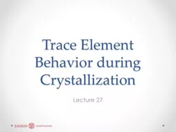 Trace  Element  Behavior