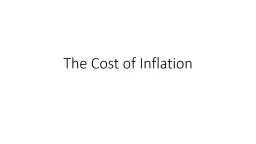 The Cost of Inflation Unanticipated Inflation