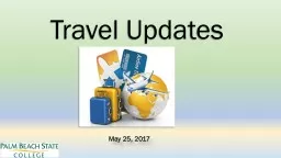 Travel Updates   May 25,
