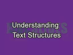 Understanding Text Structures
