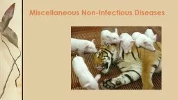 Miscellaneous Non-Infectious Diseases