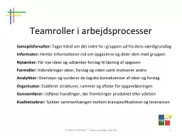 Teamroller i arbejdsprocesser