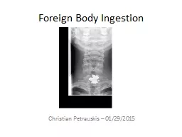 Foreign Body Ingestion Christian