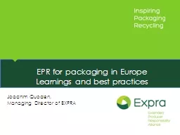 EPR for packaging in Europe