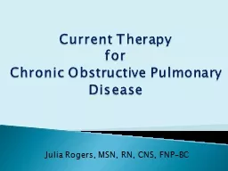 Current Therapy for  Chronic Obstructive Pulmonary Disease