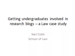 Getting undergraduates involved in research blogs – a Law case study