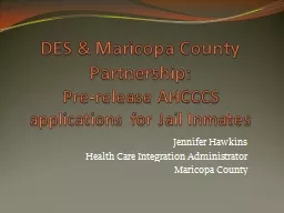 DES & Maricopa County Partnership: