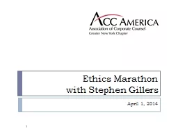 Ethics Marathon with Stephen Gillers
