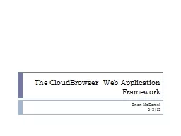 The  CloudBrowser  Web Application Framework