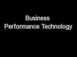 Business Performance Technology