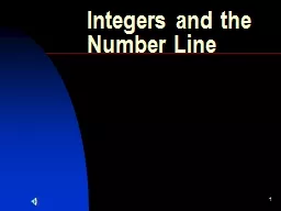 1 Integers and the Number Line