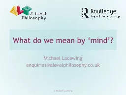 What do we mean by ‘mind’?