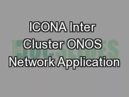 ICONA Inter Cluster ONOS Network Application