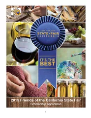 Friends of the California State Fair Scholarship Appl