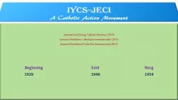 IYCS-JECI A  Catholic  Action