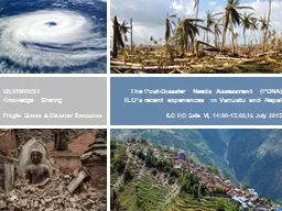 The  Post-Disaster Needs Assessment (
