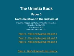 The Urantia Book Paper 5