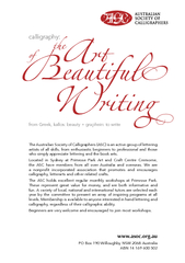 calligraphy The Australian Society of Calligraphers AS
