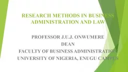 RESEARCH METHODS IN BUSINESS ADMINISTRATION AND LAW