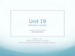 Unit 19 Definitions Included