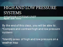 Regents Earth Science High and Low Pressure Systems