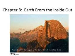Chapter 8:  Earth From the Inside Out