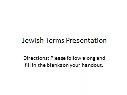 Jewish Terms Presentation