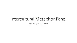 Intercultural  Metaphor  Panel