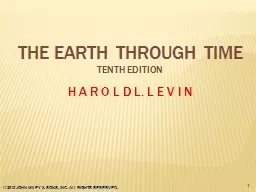 1 THE EARTH THROUGH TIME