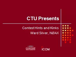 CTU Presents Contest Hints and Kinks