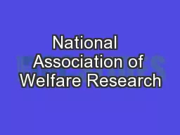 National  Association of Welfare Research