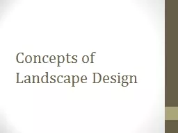 Concepts of Landscape Design