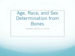 Age, Race, and Sex Determination from Bones