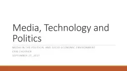 Media, Technology and Politics