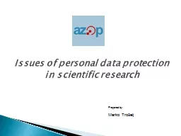 Issues of personal data protection in scientific research