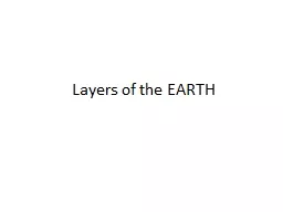Layers of the EARTH Earth’s Layered Structure