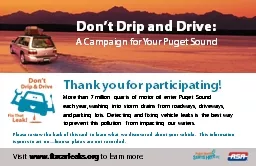 Don’t Drip and Drive: