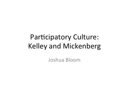 Participatory Culture: Kelley and