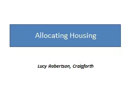 Allocating Housing  in Rural Areas