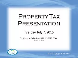 Property Tax Presentation