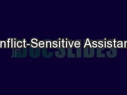 Conflict-Sensitive Assistance