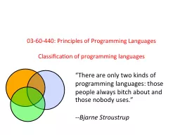 03-60-440: Principles of Programming Languages