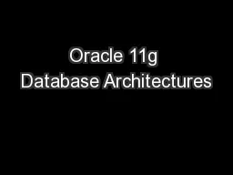 Oracle 11g Database Architectures