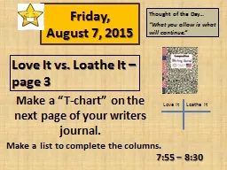 Love It vs. Loathe It – page 3