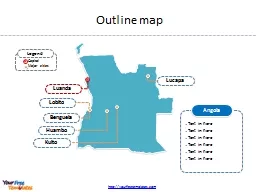 Outline map Luanda Huambo